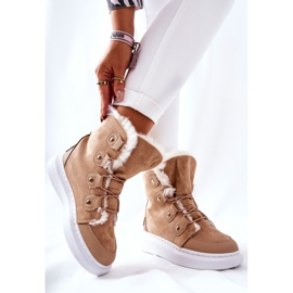 Beige Hoppy lämmin saappaat turkis khaki 2