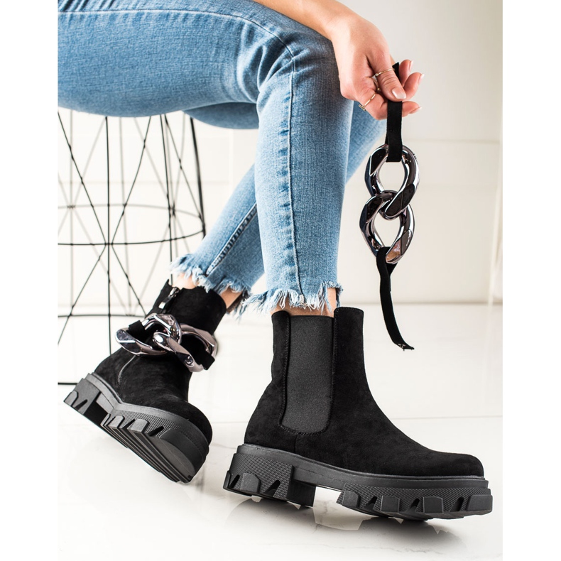 Mokkasaappaat S. Barskin alustalla musta 1