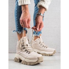 Naisten saappaat Big Star II274331 beige 2