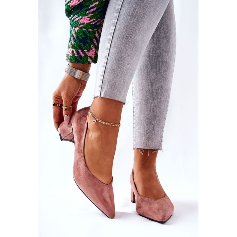 PG1 Suede Pumps On A Pillar Pink Ross vaaleanpunainen 1