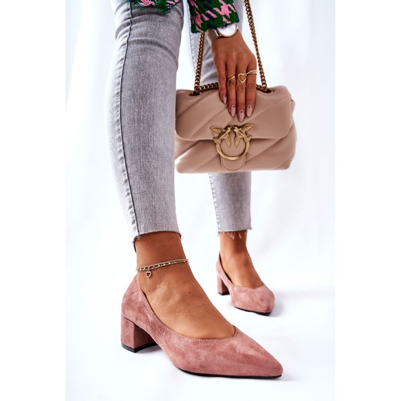 PG1 Suede Pumps On A Pillar Pink Ross vaaleanpunainen 2