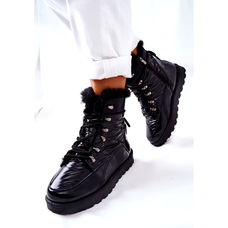 POTOCKI Korkeat turkiseristetyt lumisaappaat, musta Sneezy 1