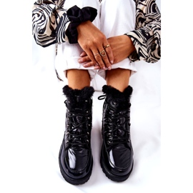 POTOCKI Korkeat turkiseristetyt lumisaappaat, musta Sneezy 2