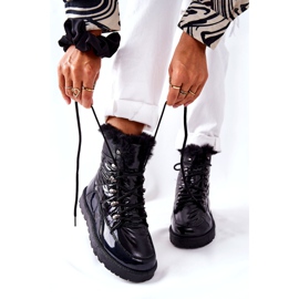 POTOCKI Korkeat turkiseristetyt lumisaappaat, musta Sneezy 4