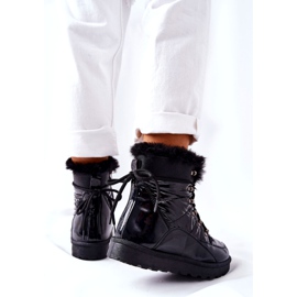 POTOCKI Korkeat turkiseristetyt lumisaappaat, musta Sneezy 6