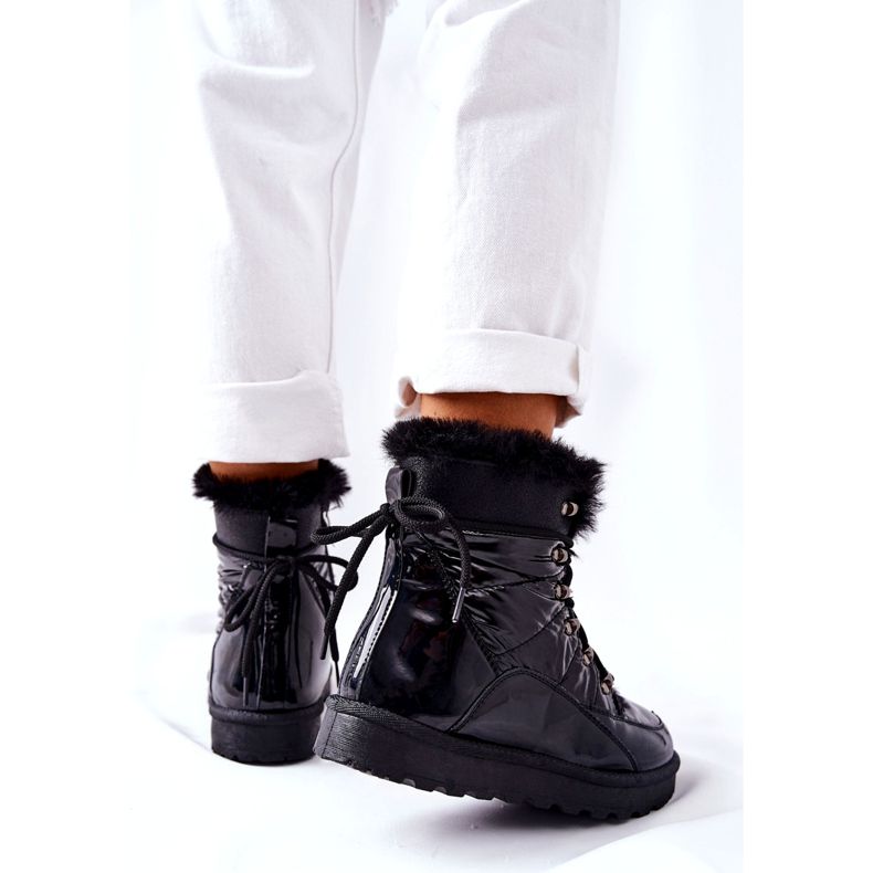 POTOCKI Korkeat turkiseristetyt lumisaappaat, musta Sneezy 6