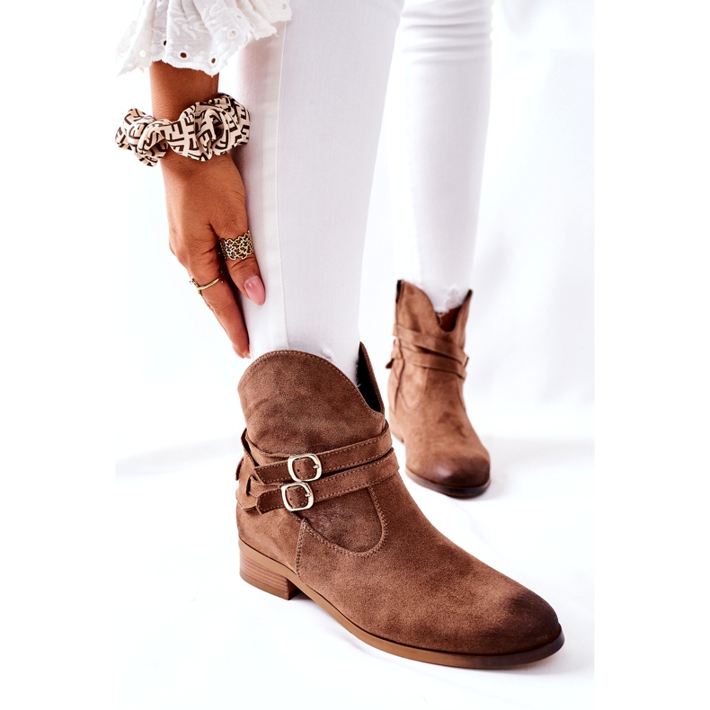 Vinceza Naisten Mokkanahkaiset lämpimät saappaat Beige Castlerock ruskea 1