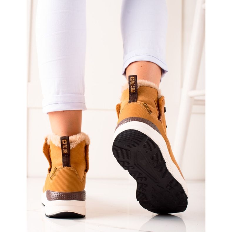 Naisten lumikengät Big Star II274262 ruskea keltainen 1