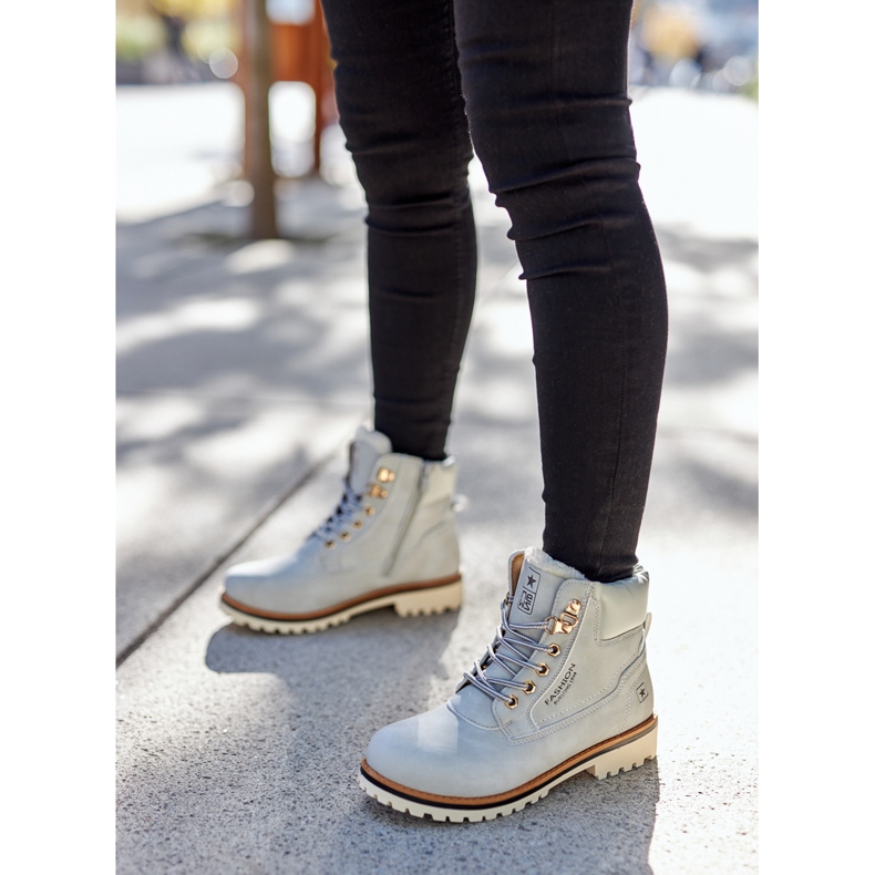 PE1 Naisten trapperit Timberki, lämmittävä vaaleanharmaa Tiempo 2