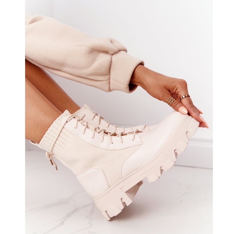 PS1 Naisten Saappaat Työntekijät Beige Megan 5