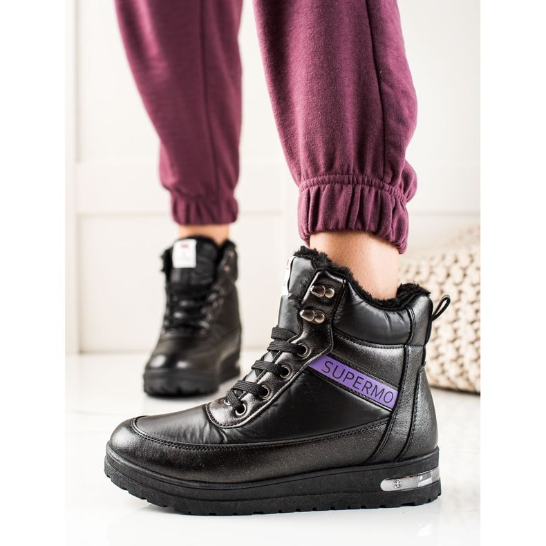 TRENDI Lumikengät Glitter Supermolla musta 1