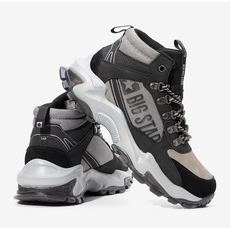 Maclovio miesten mustat ja harmaat Big Star -lenkkarit 1