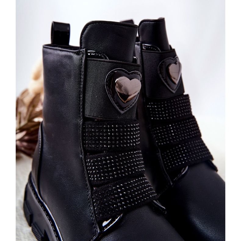 PA1 Mustat Miraven lasten turkiseristeiset saappaat 1