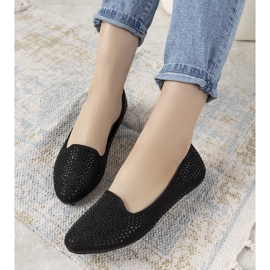 Mustat ballerinat, jotka on koristeltu Harriette-kuutiozirkonialla 2