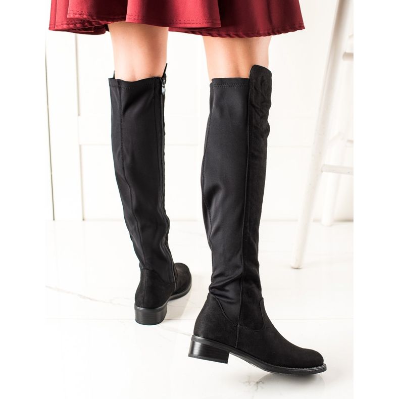 Lovery Mukavat mokkanahkasaappaat musta 1