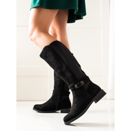 TRENDI Rento saappaat soljella musta 1