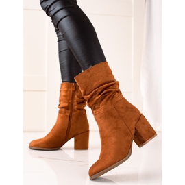 Evento Tyylikkäät korkeat saappaat ruskea 1