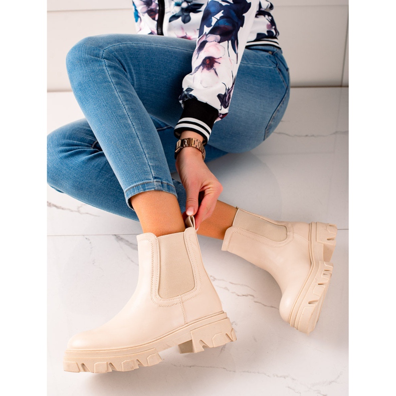 Seastar Muodikkaat Chelsea -saappaat lavalla beige 1