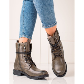 Super Mode Klassiset nauhakengät ruskea vihreä 2