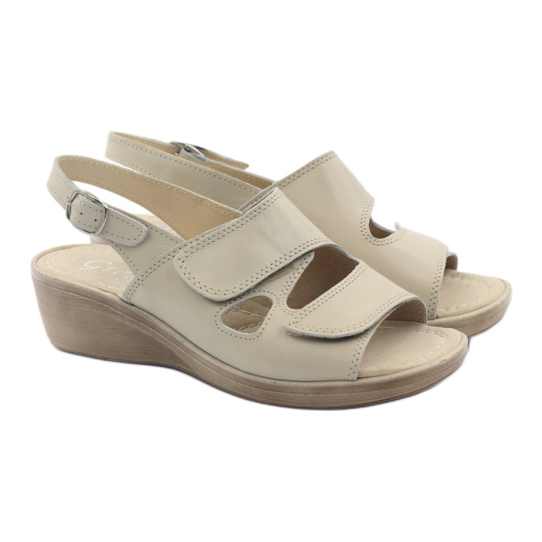 Naisten kiila sandaalit Gregors 592 beige 4