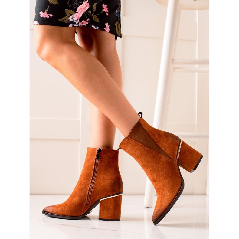 W. Potocki Saappaat Leveässä Potocki-postissa ruskea 1