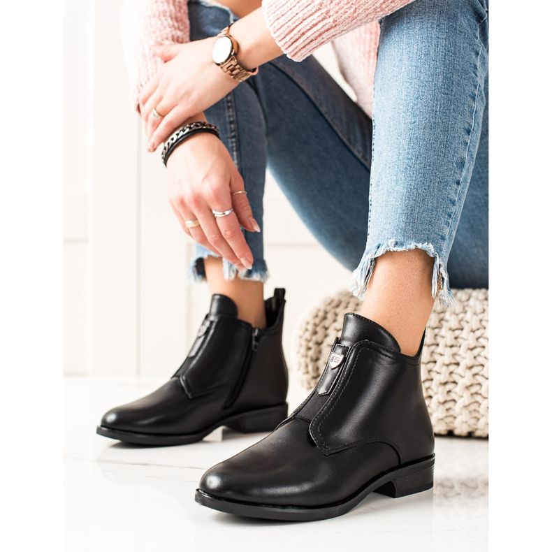 Camo Lämpimät saappaat vetoketjulla musta 2