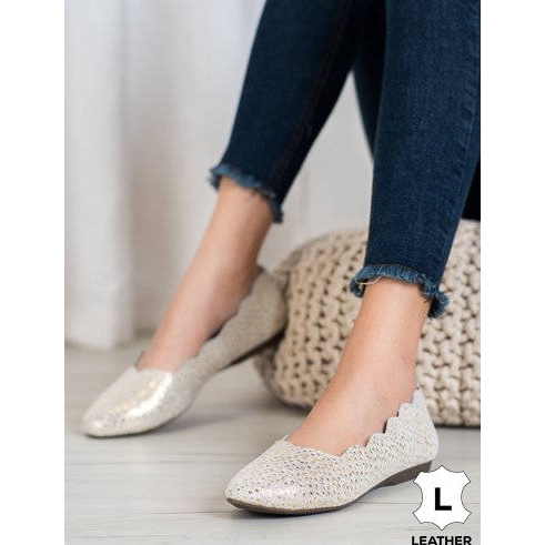 Filippo Muodikkaat nahkaiset ballerinat kultainen 1