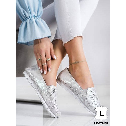 Goodin Hopea nahkainen Loafers harmaa 1