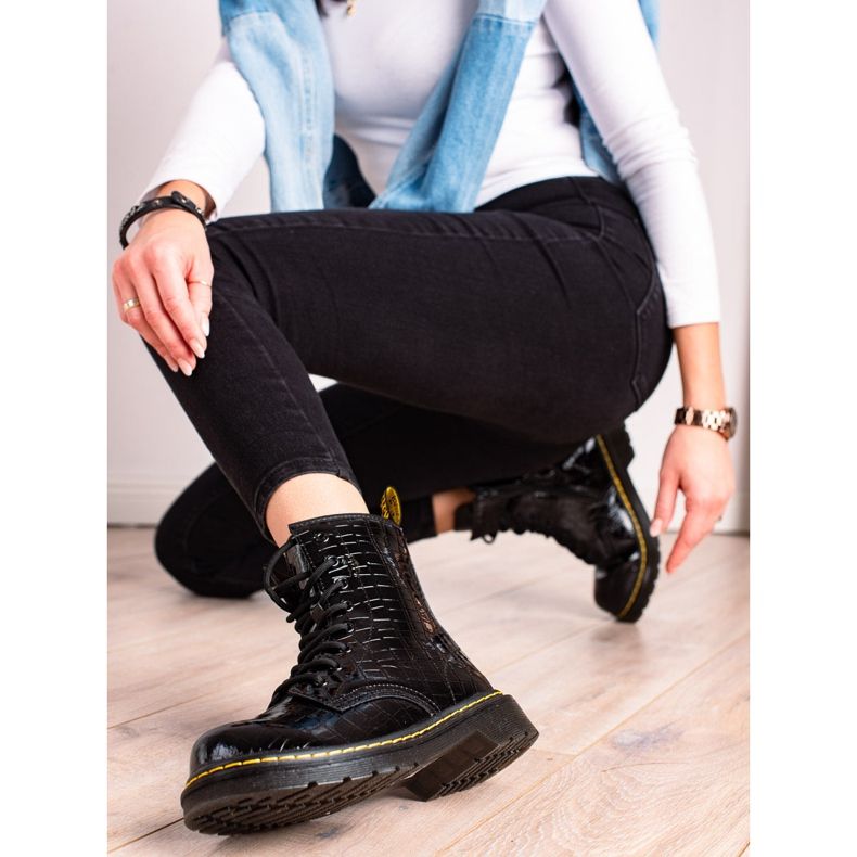 Filippo Lämpimät nahkaiset trapperit musta 1