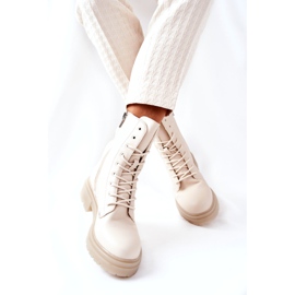 PE1 Korkeat saappaat Workery Beige Rozelle 3