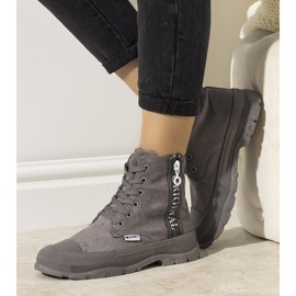 Harmaa naisten lämpimät Goris-saappaat 1