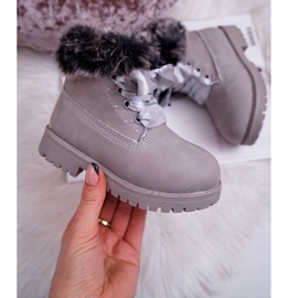 FRROCK Lasten saappaat, jotka on lämmitetty turkisilla harmailla Tesoro -ansastajilla harmaa 2