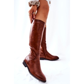 PG1 Lämpimät nahkasaappaat Ruskea Estil 2