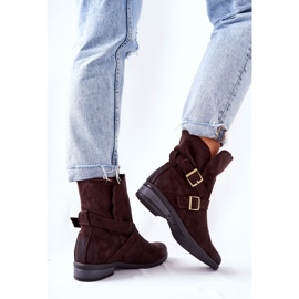 POTOCKI Suede saappaat soljet Ruskea Renisse 2