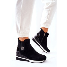 POTOCKI Mokkamustat saappaat Wedge Lunellessa 1