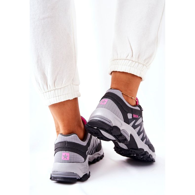 Urheilukengät Memory Foam Big Star GG274499 Harmaa vaaleanpunainen 1