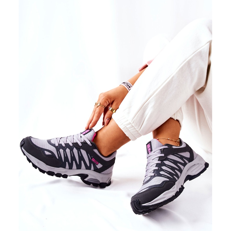 Urheilukengät Memory Foam Big Star GG274499 Harmaa vaaleanpunainen 2