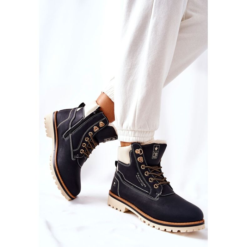 NEWS Naisten Trappers Timberki Lämmin Musta Tiempo 1