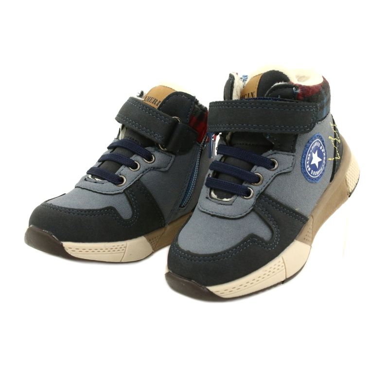 Poikien saappaat American Club GC27 Navy Blue -yrityksen turkista sininen 3