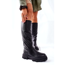 Naisten korkeat saappaat Black Little Bit musta 1