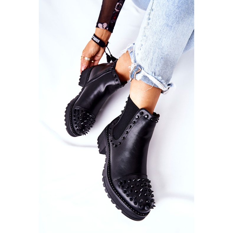 PG1 Mustat Comonis Jodhpur -saappaat suihkuilla 1