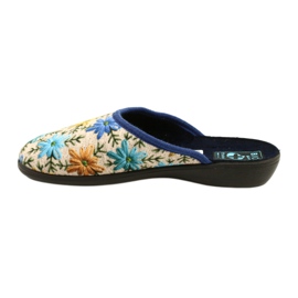 Naisten tossut kukilla Adanex 26743 beige-sininen 2