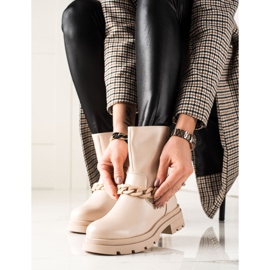 TRENDI Muodikkaat alustasaappaat beige 2