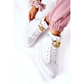 Korkeat tennarit White Standies -tasolla valkoinen kultainen 1