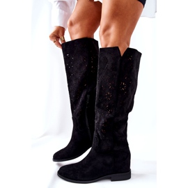 PG1 Avoimet saappaat piilotetulla mustalla kiilalla Laralla punainen 5