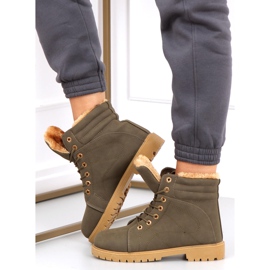 Naisten eristetyt puusaappaat Polle Green Black vihreä 1