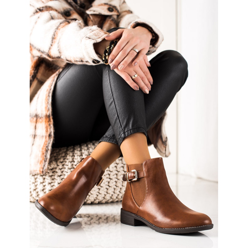 Chc Shoes Mukavat ruskeat saappaat 1