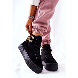 Korkeat tennarit Black Evenia -alustalla musta 2