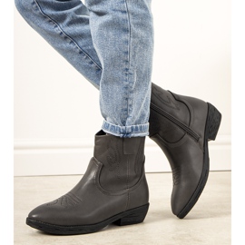 Harmaat eristetty cowboy-saappaat Belda 1