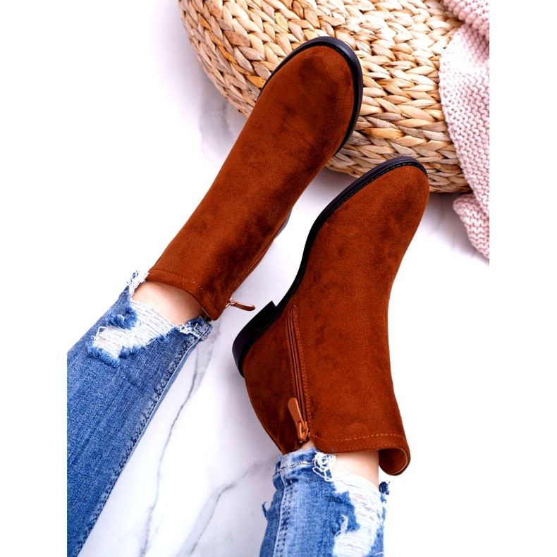 BUGO Naisten kiilakengät Suede Camel Tema ruskea 5